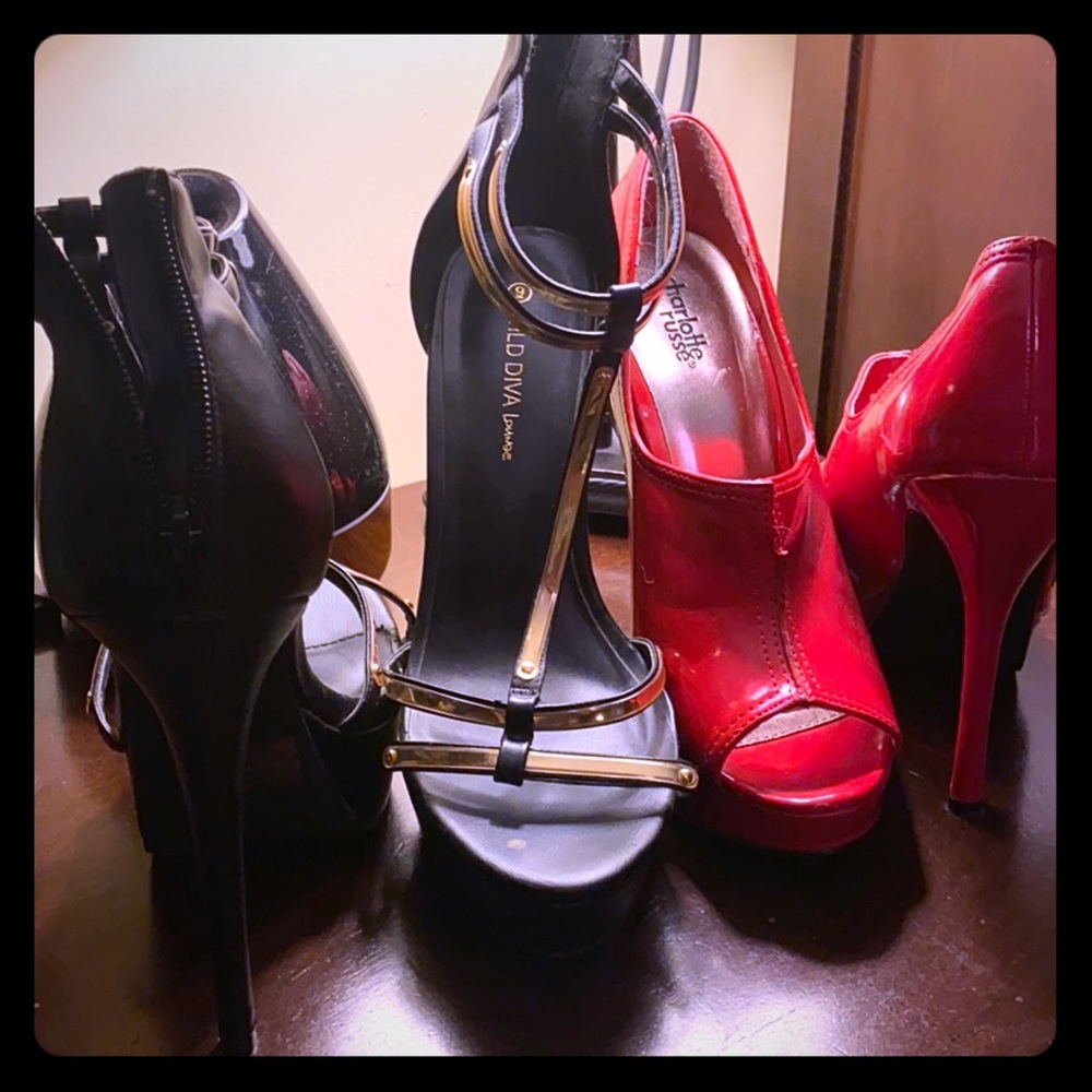 Two pairs of size 9 heels